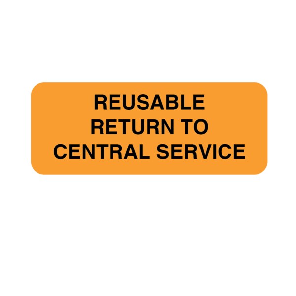 Nevs Reuseable Return to Central Service 7/8" x 2-1/4" Flr Orange w/Black CS-15888 - main